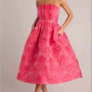 Entro Strapless Pink Dress